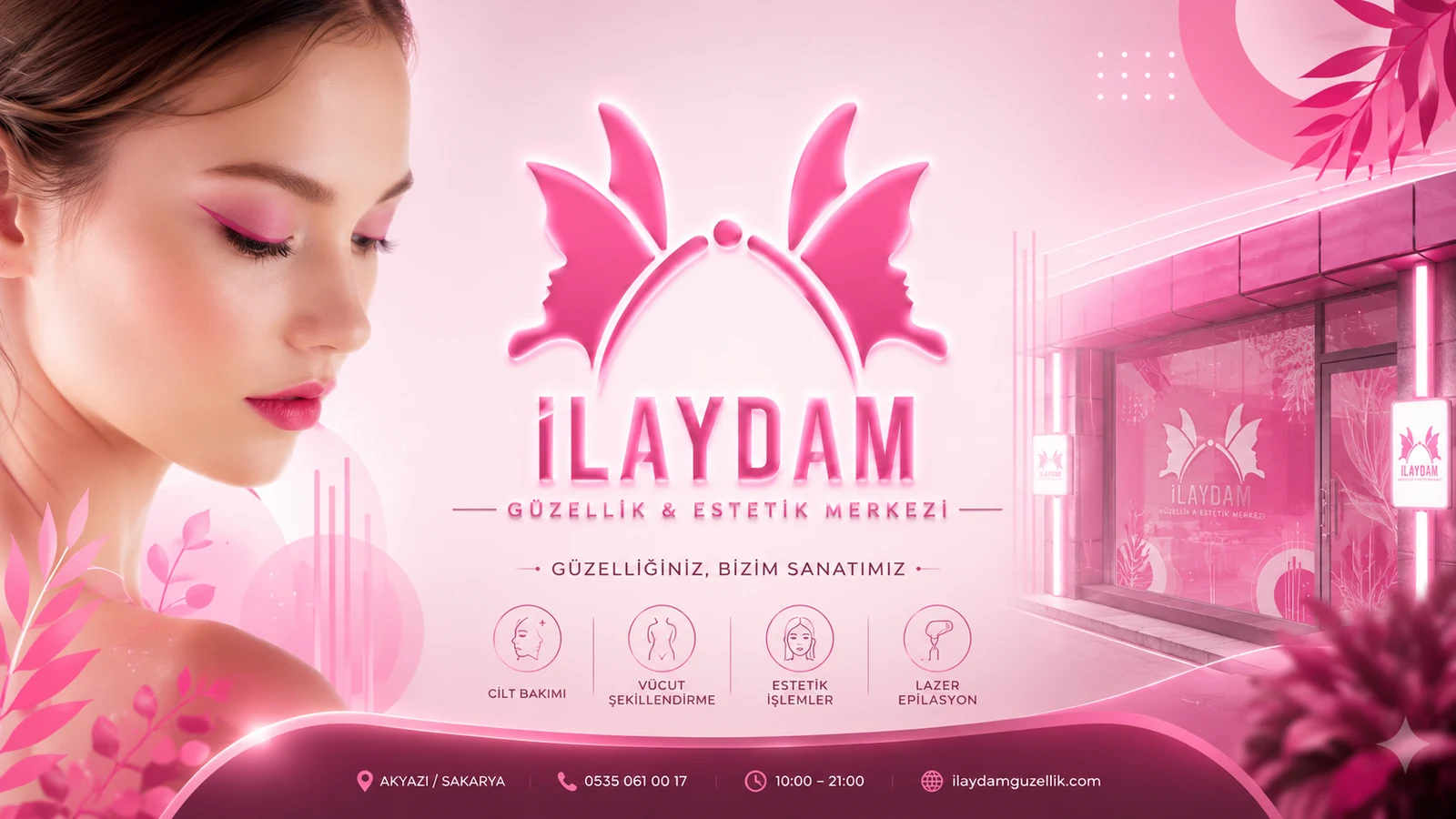 İlaydam güzellik ve estetik merkezi premium tanıtım görseli